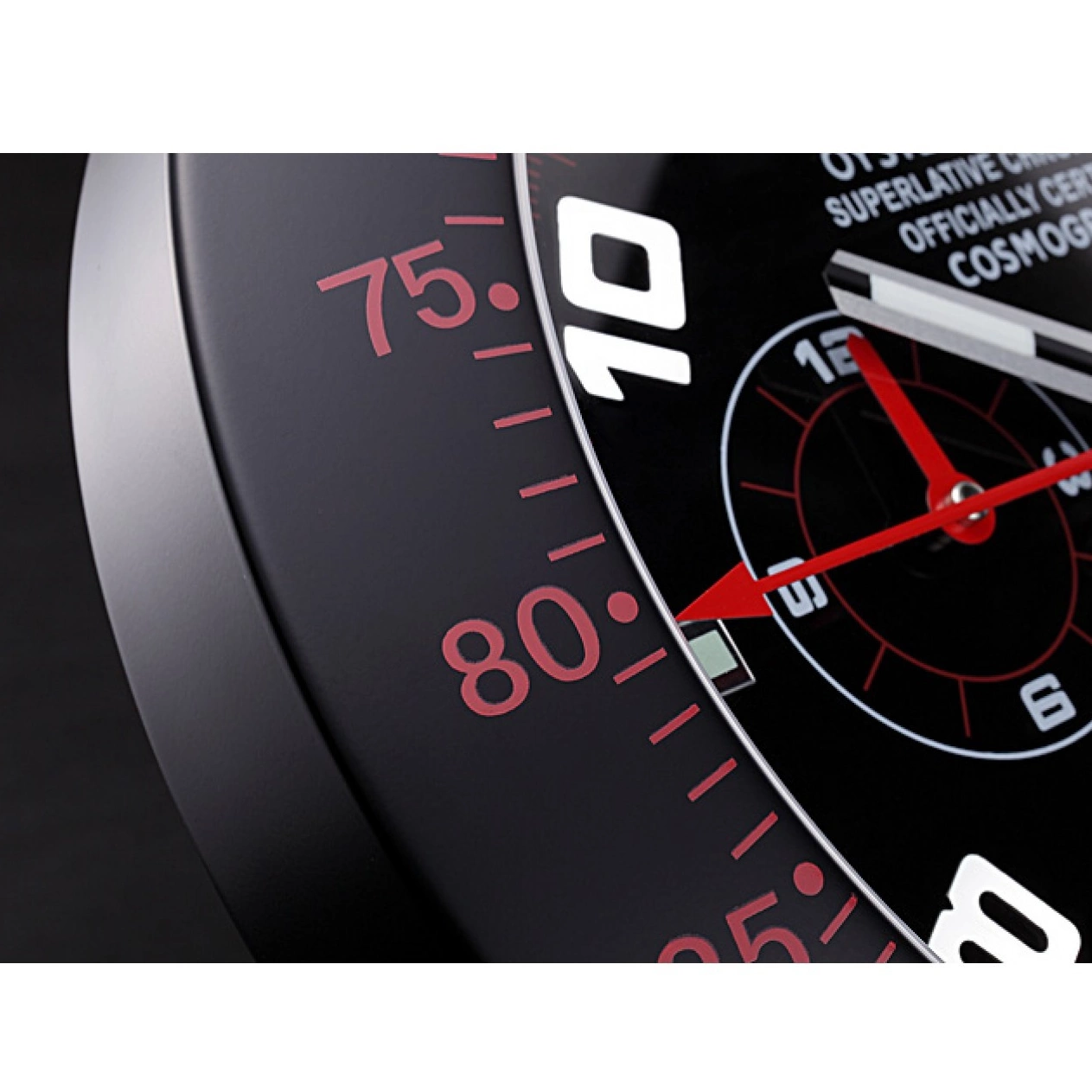 Aaa fake watches Cosmograph 621908 Clock Wall Black-Red Daytona Rolex 0727